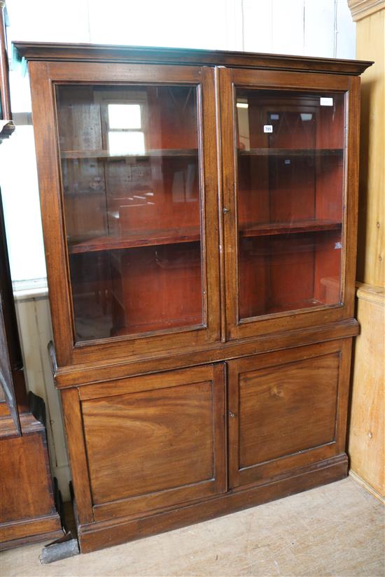 Mahogany display bookcase